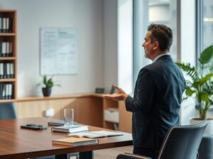 Gestante recebendo orientações sobre benefícios do INSS em escritório jurídico, destacando os direitos das futuras mães.