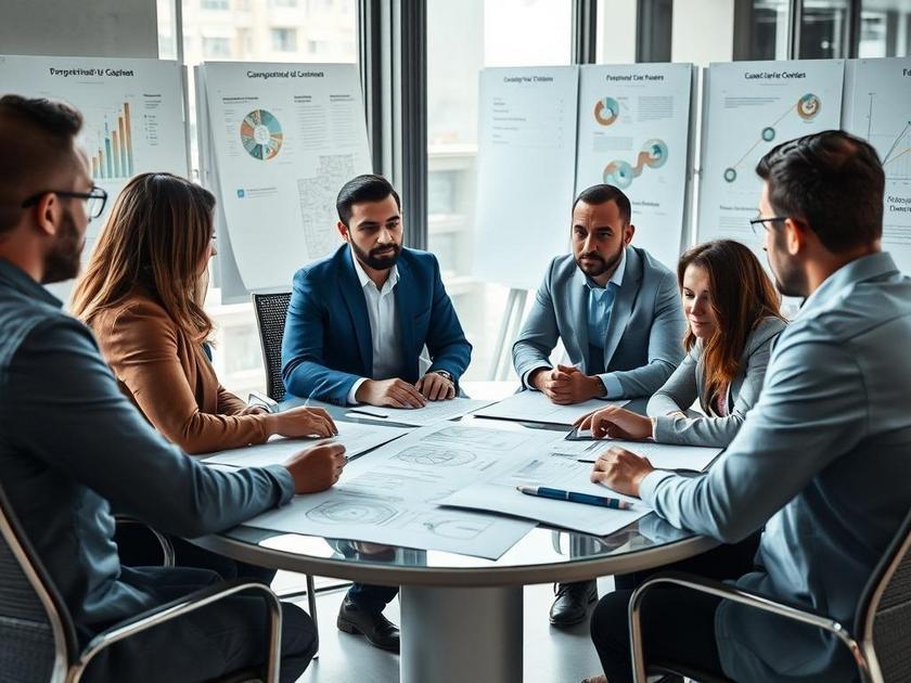 Equipe de colaboradores em reunião sobre compliance empresarial, refletindo compromisso com a ética e a conformidade.