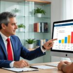 Advogado explicando o regime de lucro presumido a empreendedor em escritório moderno.